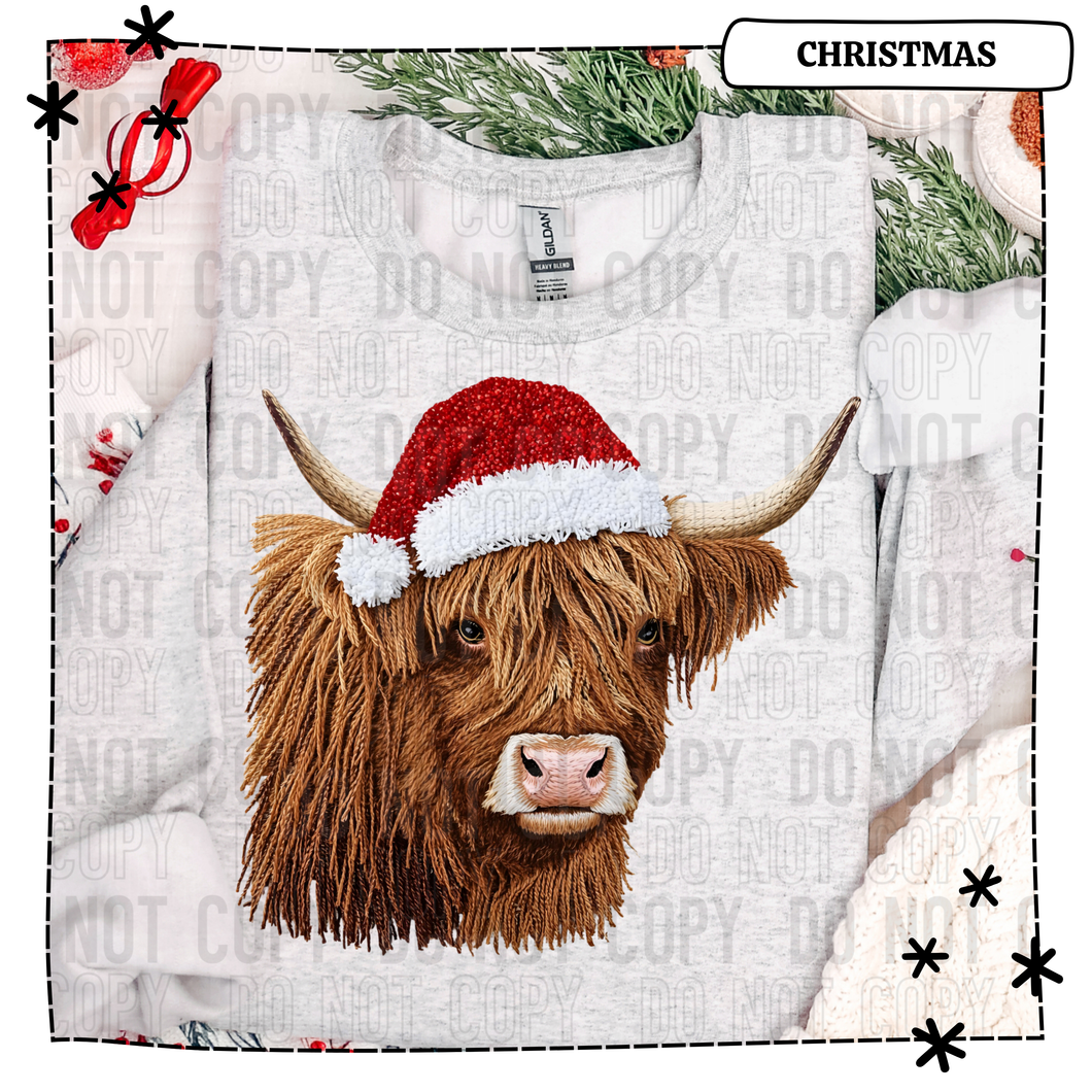 Christmas Highland Cow