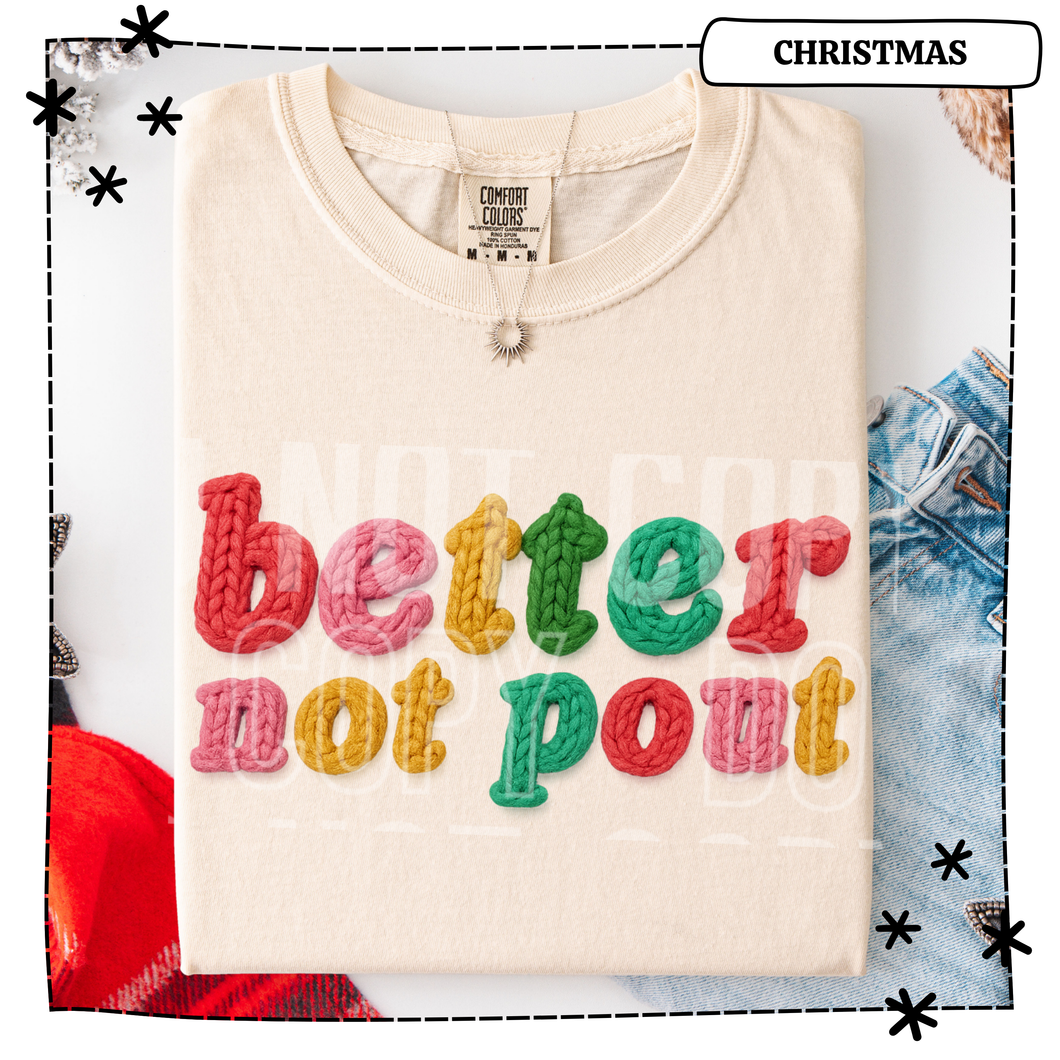 Better Not Pout Faux Yarn