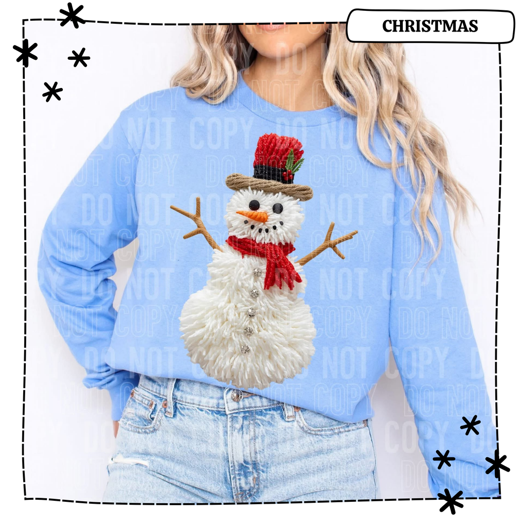 Snowman Faux Yarn