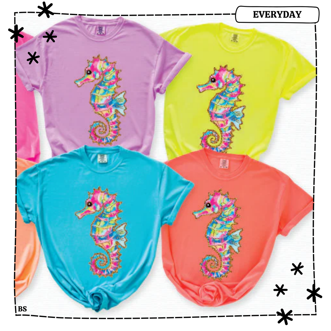 Bright Preppy Seahorse