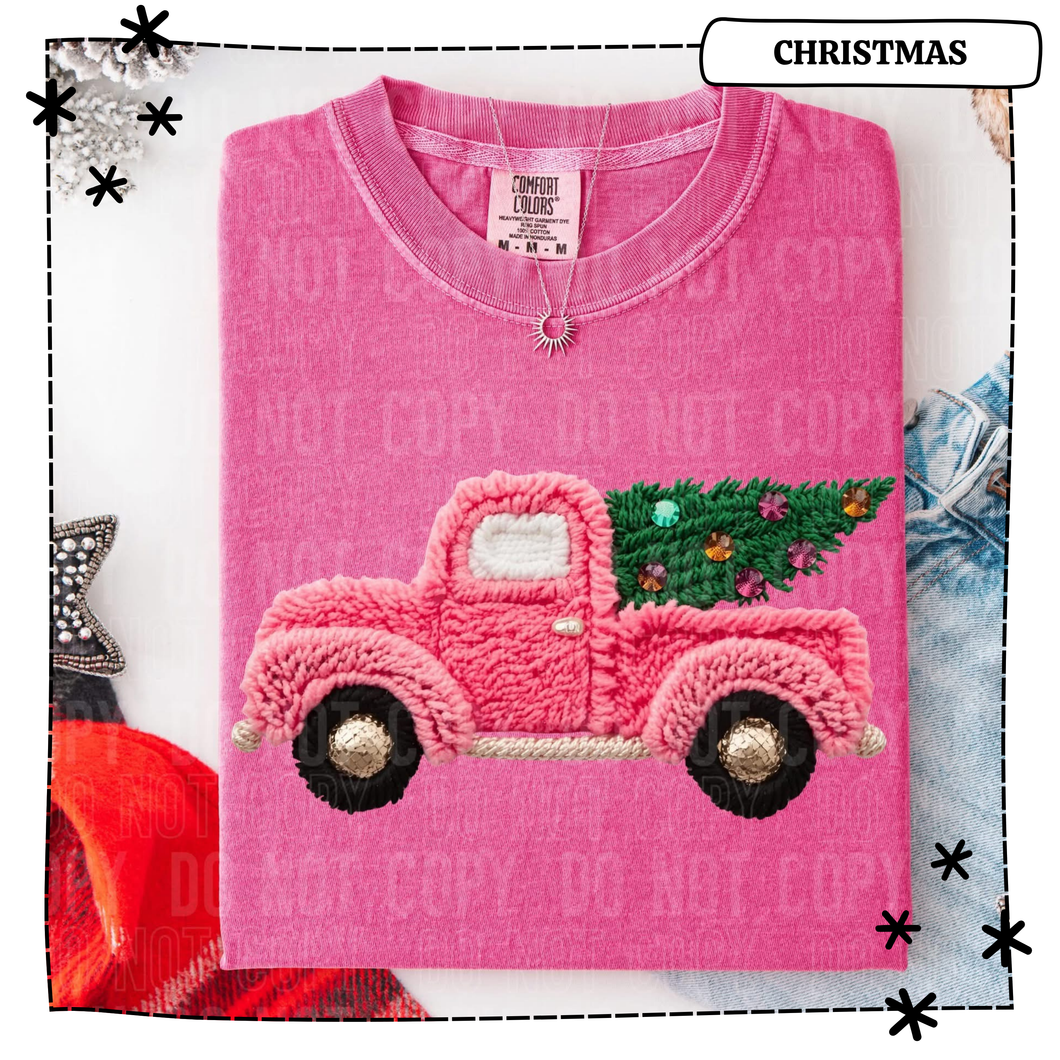 Pink Truck Faux Yarn