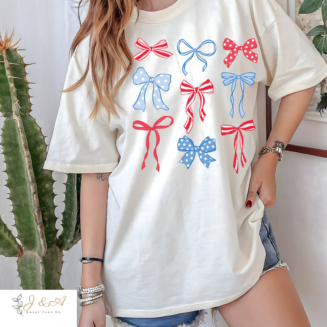 Red, White Blue Bows