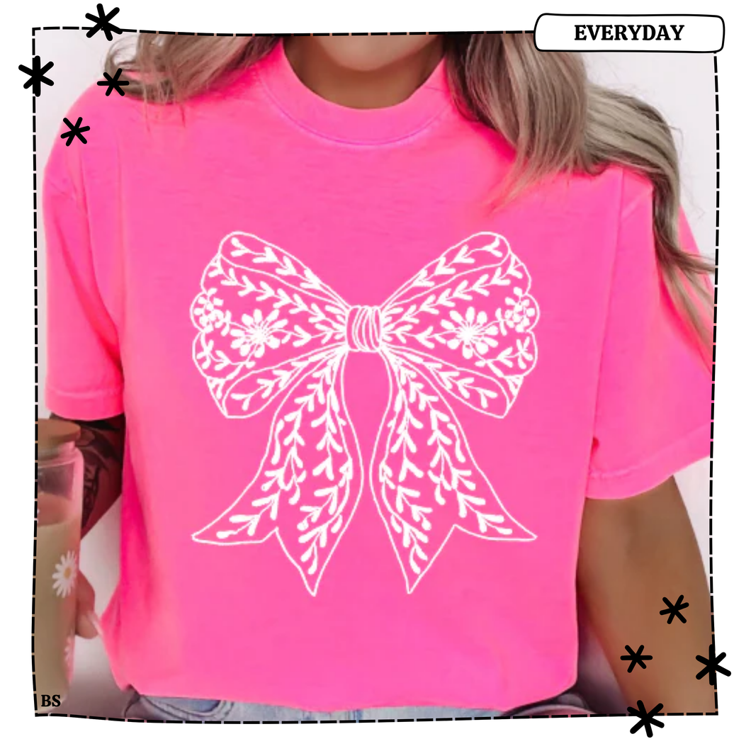 White Lace Coquette Bow